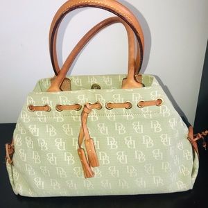 Dooney & Bourke Green Satchel Hand Bag.